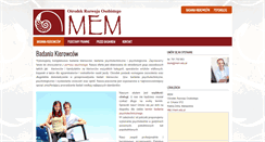 Desktop Screenshot of mem.edu.pl